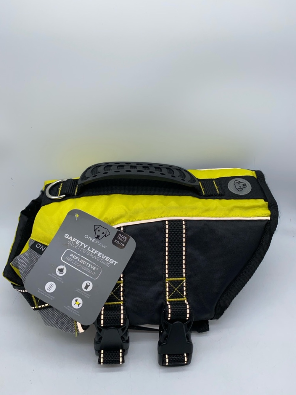 Dog Safety Life Vest Floater Life Jacket Reflective Yellow and Black Size XS - Picture 1 of 13